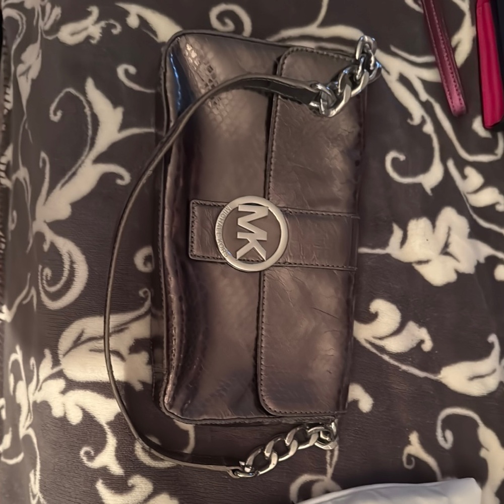 Michael Kors Black Leather Clutch